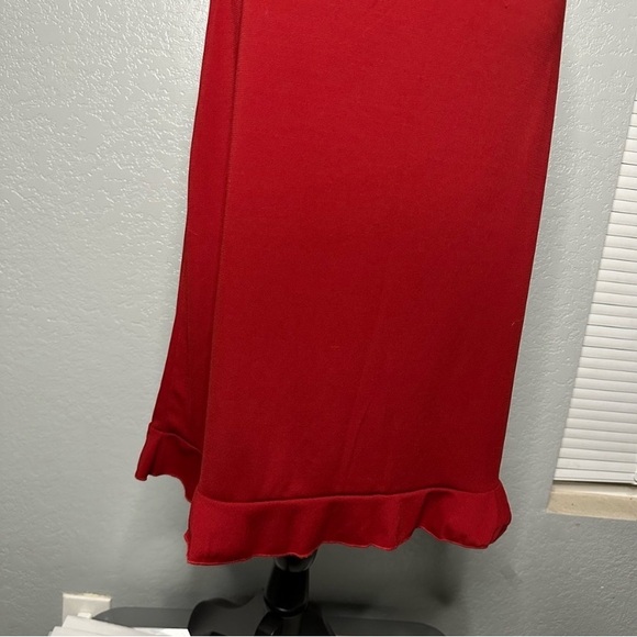 Studio Soleil Red Midi Dress Vintage Faerie Romantic Cottagecore Ruffles - Picture 3 of 5